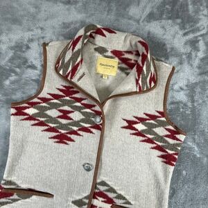 Upcountry by Du Monde Southwestern Aztec Print Vest Women's Size S
